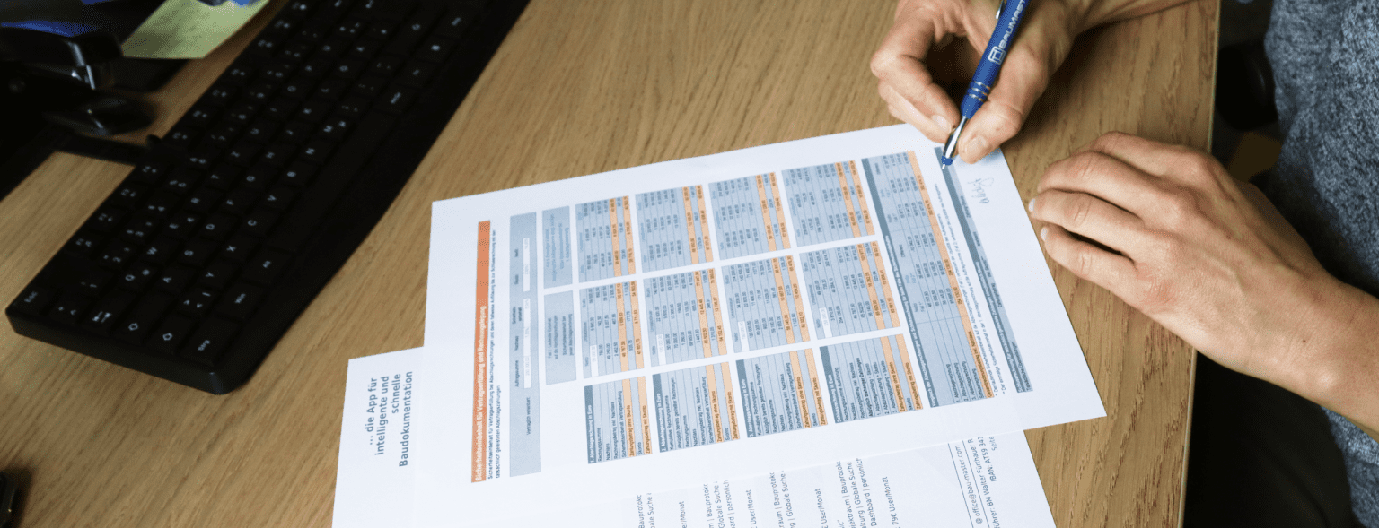 Schlussrechnung VOB Header