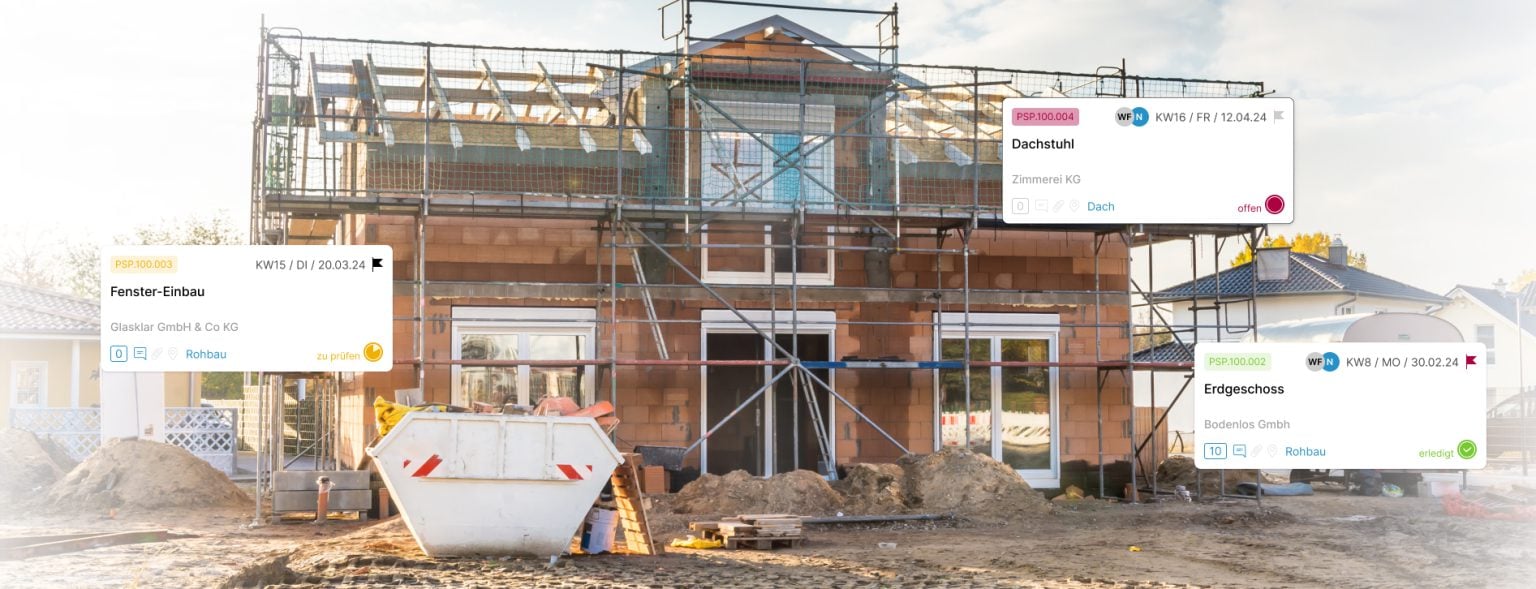 Projektstrukturplan Bauprojekt Header