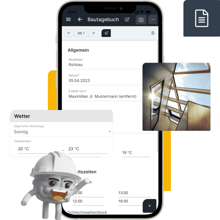 Baudokumentation App Header