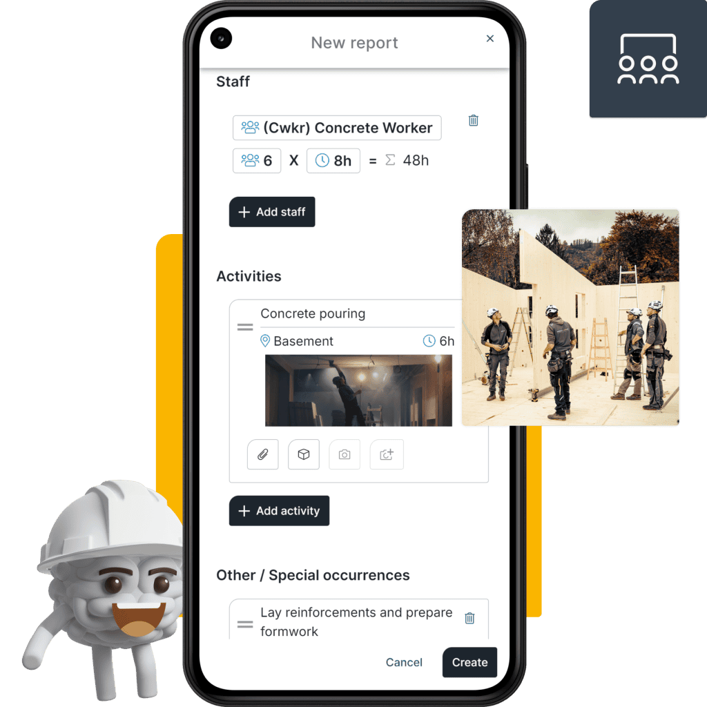 Construction teamwork software Header