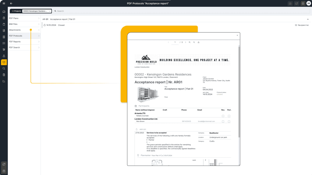 Property Development Software Screen 1
