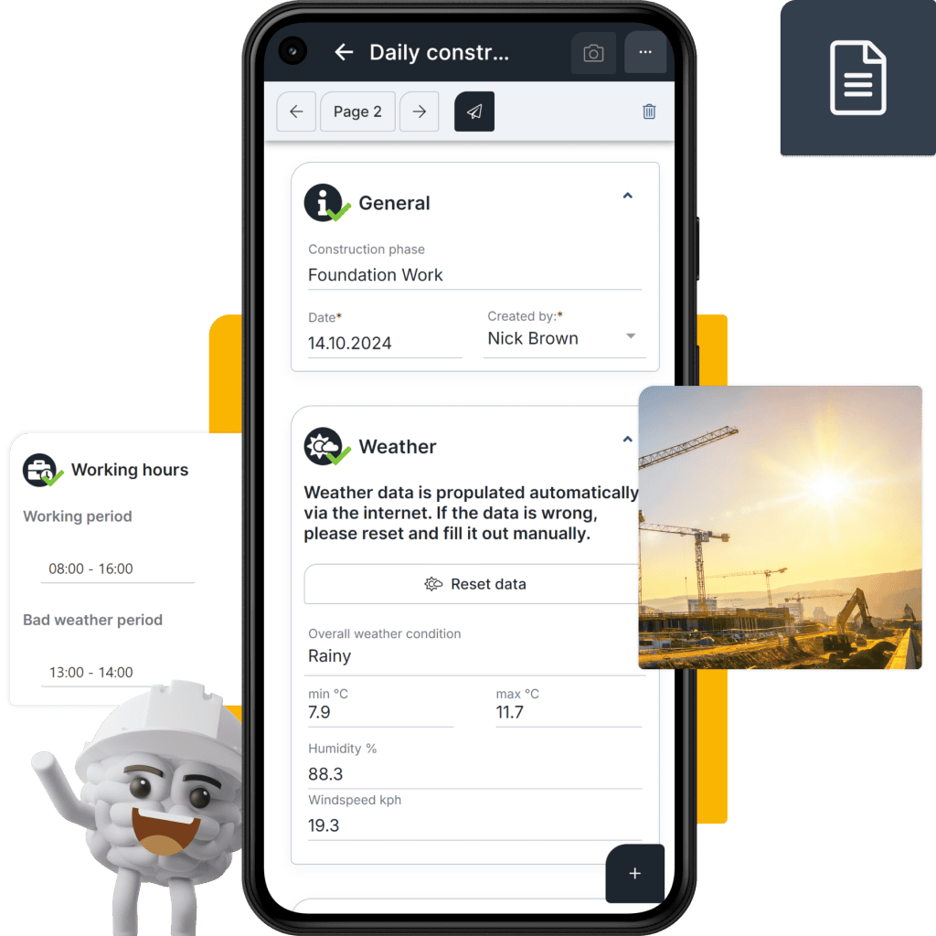 Site diary_Header