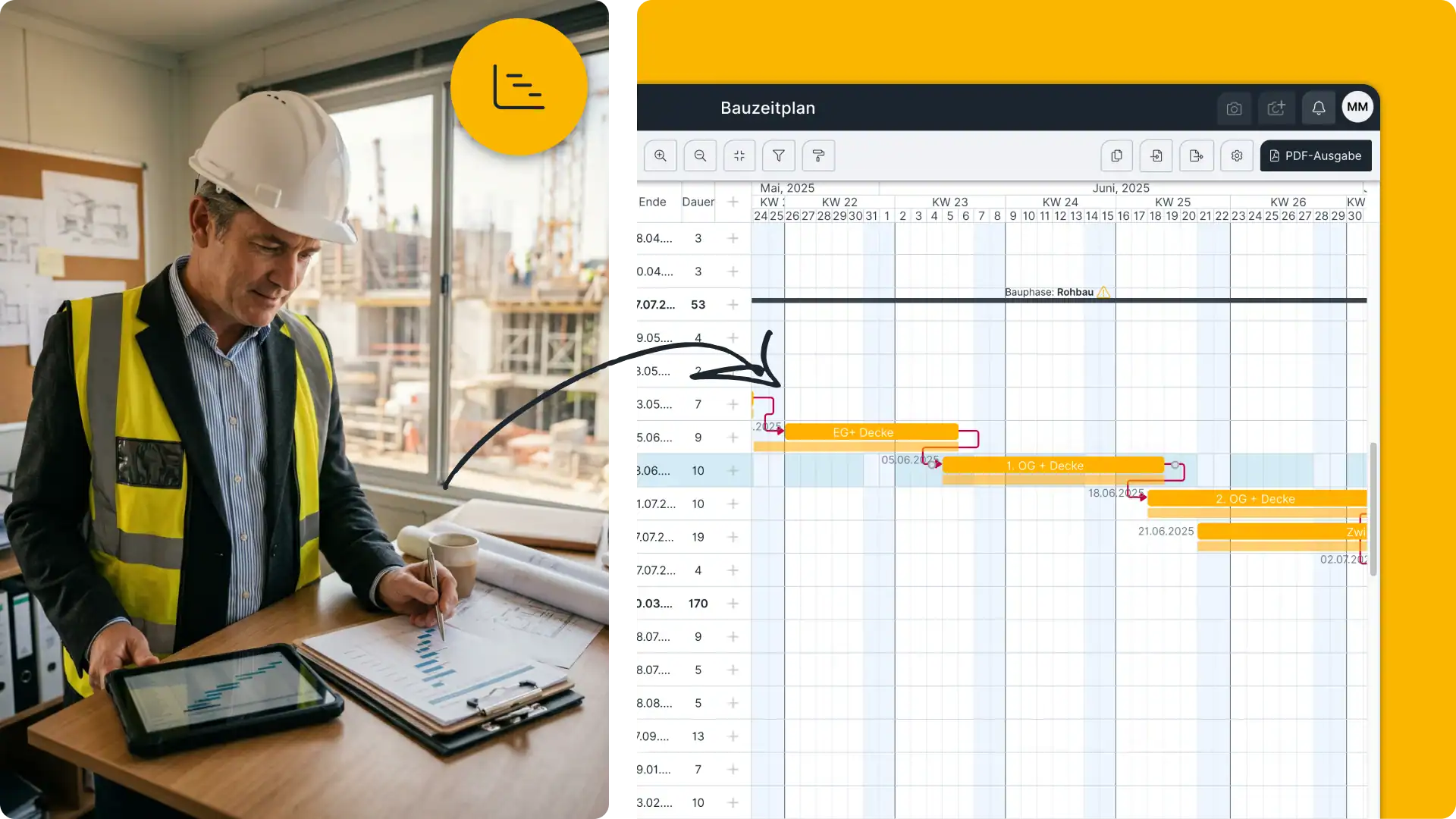 BauMaster Bauzeitplan